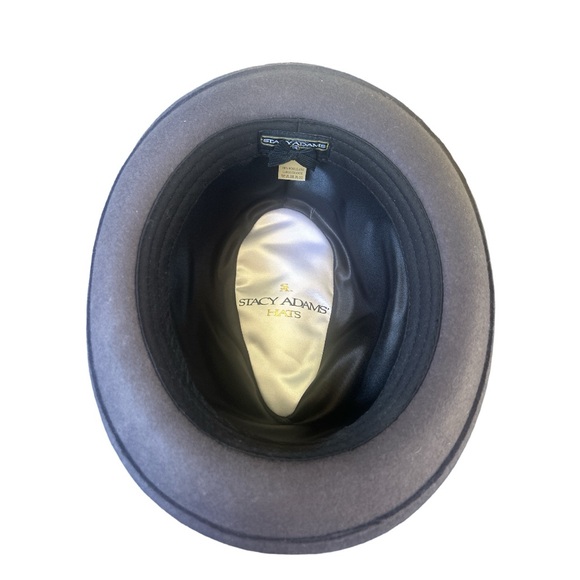 STACY ADAMS Men's Crushable Wool Felt Snap Brim Fedora Hat Large - Picture 6 of 11